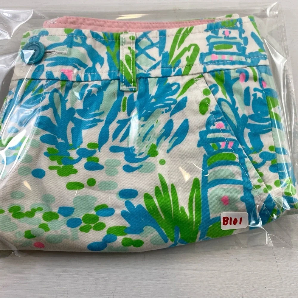 Lilly Pulitzer Women’s Colorful Tropical Beachy‎ Printed Shorts Sz 0